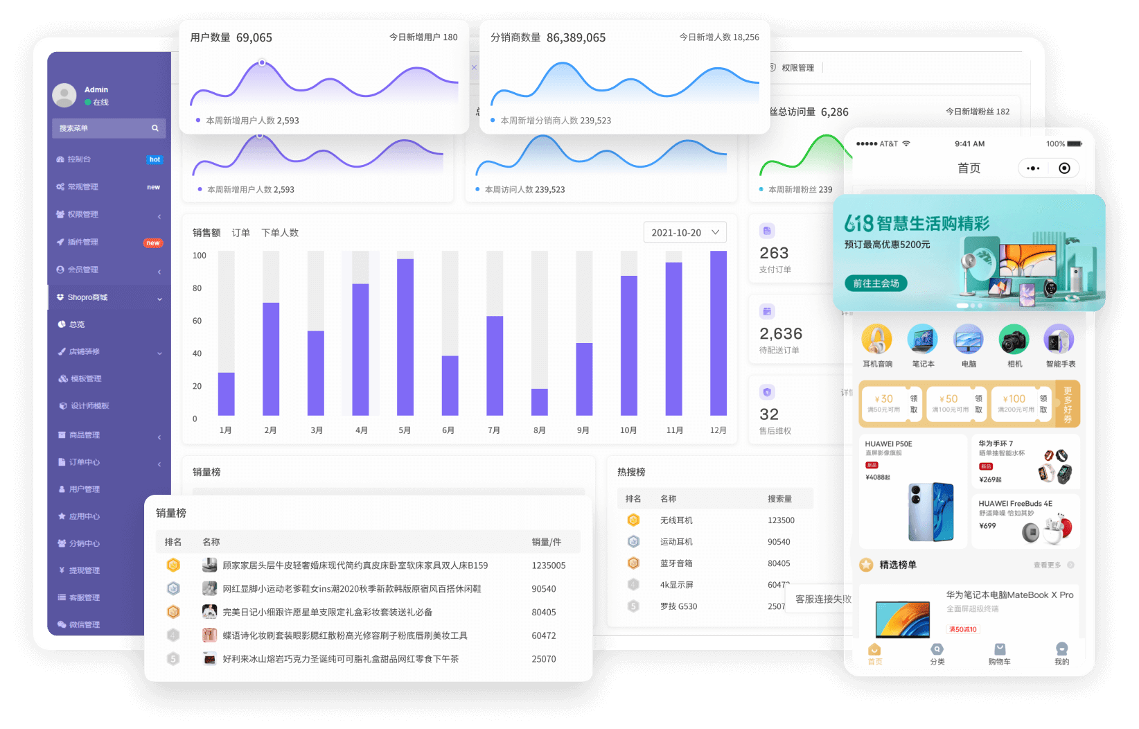 基于Fastadmin和Uniapp進(jìn)行開(kāi)發(fā)的多平臺(tái)（微信公眾號(hào)、微信小程序、H5網(wǎng)頁(yè)、Android-App、IOS-App）購(gòu)物商城